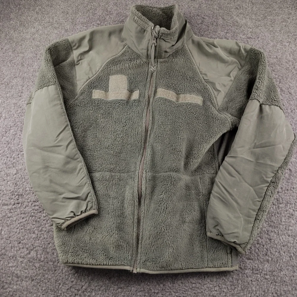 Military Cold Weather Fleece Jacket Mens Small Short Gen III ECWCS Green
